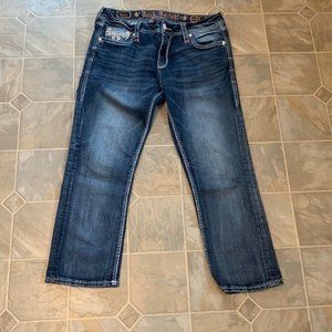 Rock revival delara mid rise curvy crop jeans